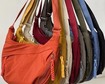 Bolso de hombro suave y moderno para mujer, grande, informal, tipo hobo, color liso