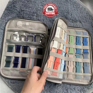 Watch Strap Organizer Box, Durable, Compact, Portable Travel Storage Case