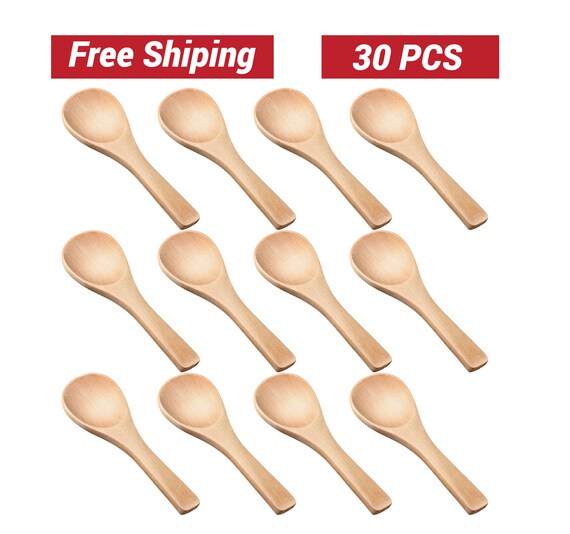30 PCS Small Wooden Spoons Mini Nature Wooden Spoons Mini Etsy