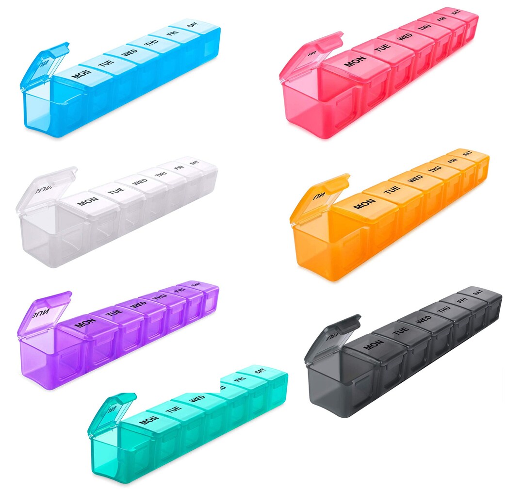 Extra Large Pill Organizer for Travel, Weekly XL Pill Box, 7 Day XXL