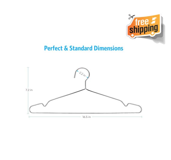 Wire Hangers Strong Stainless Steel Metal Hangers 16.5 Inch Ultra Thin  Space Saving Clothes Hangers Free Shipping, 10, 30, 40, 50 Pack 