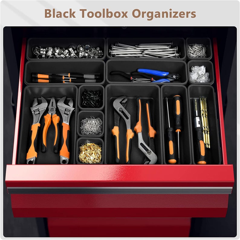 42 PCS Tool Box Organizer Tray Divider Set, Desk Drawer Organizer