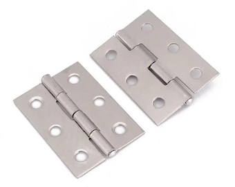 10PCS Stainless Steel Flat Hinges - Home Furniture Hardware