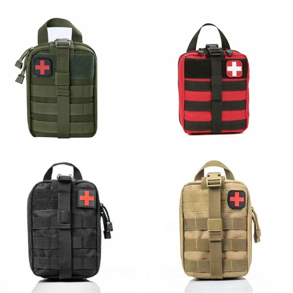 Tactical First Aid Pouch Kit Survival Military Medical Bag Utility Emergency Bag, Bag Only