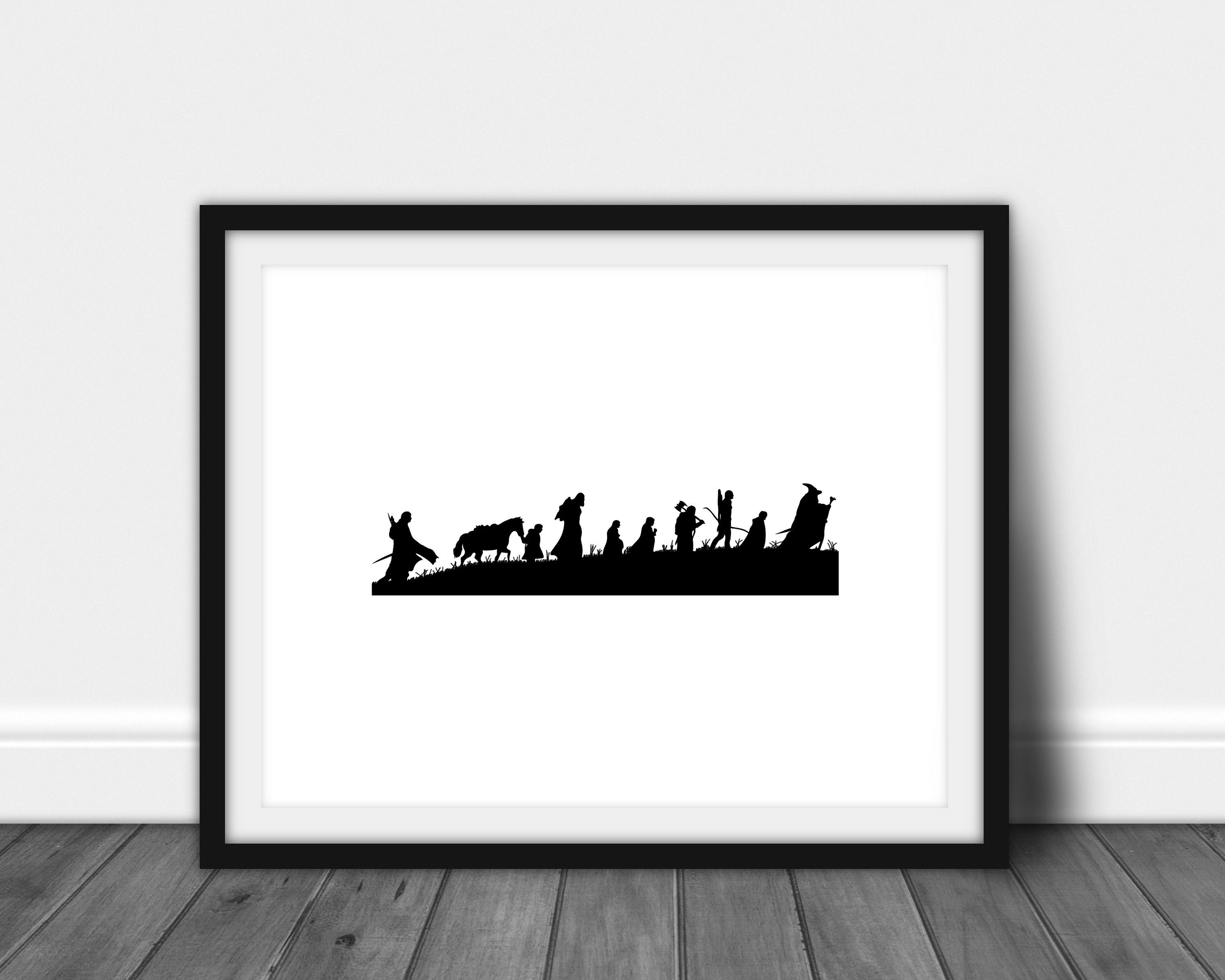 — Lord of the Rings fellowship silhouette with