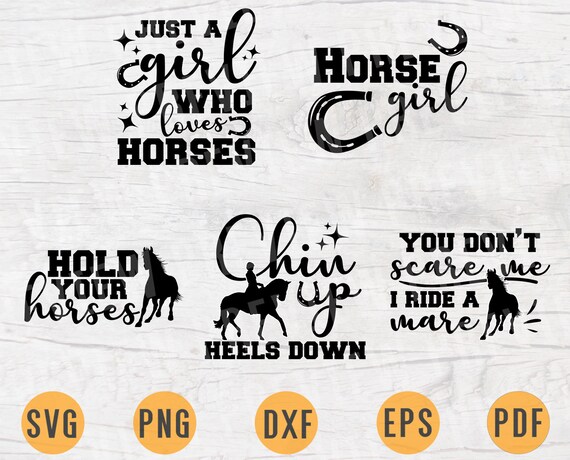Download Svg Horse Bundle Pack 5 Svg Files For Cricut Horse Quotes Etsy