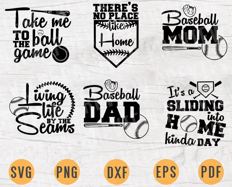 Download Baseball Vector Bundle Pack 6 Svg Files For Cricut Baseball Quotes Vector Cut Files Instant Download Cameo Dxf Eps Png Pdf Iron On Shirt 2 Art Collectibles Digital Kromasol Com