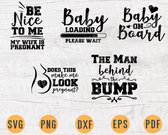Download Pregnancy Svg Bundle Pack 5 Svg Files For Cricut Pregnancy Etsy
