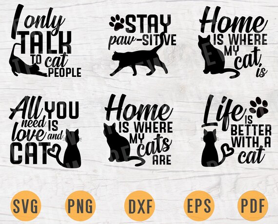 Download Clip Art Art Collectibles Cats Animals Svg Bundle Pack 6 Svg Files Animals Svg File Animals Sayings Cat Quotes Svg For Cricut Instant Download Cat Shirt