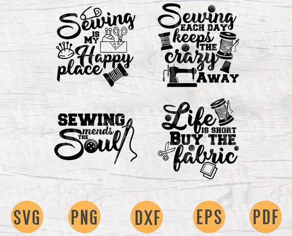 Download Sewing Svg Bundle Pack 4 Svg Files For Cricut Vector Sewing Etsy