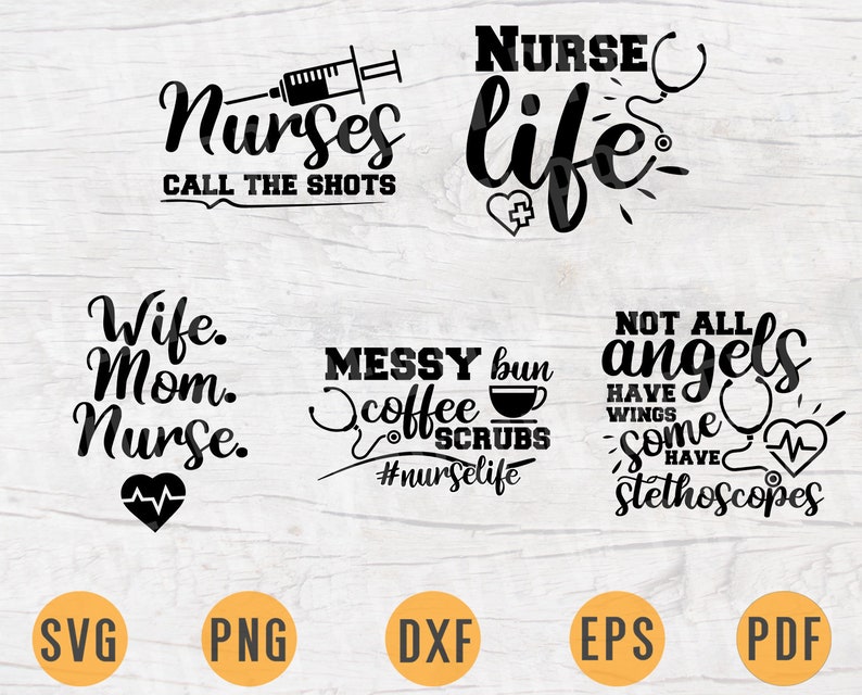 Download Nurse Svg Bundle Pack 5 Svg Files For Cricut Nurse Quotes Vector Nurse Svg Pack Cut Files Instant Download Iron On Shirt 2 Drawing Illustration Art Collectibles Kromasol Com