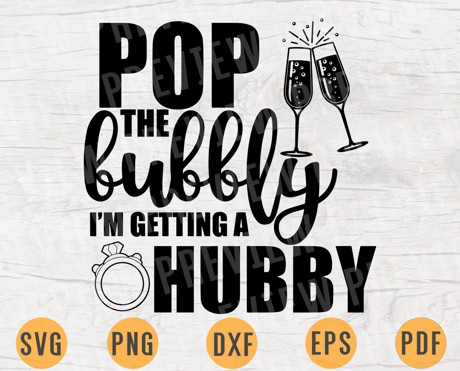 Pop the bubbly im getting hubby svg file wedding quote svg  etsy Pop the bubbly im getting hubby svg file wedding quote svg  etsy