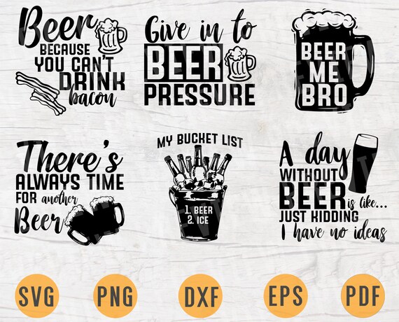 Download Beer Bundle Svg Pack 6 Files For Cricut Beer Vector Bundle Cut Etsy