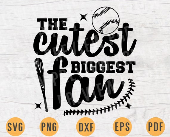 Download The Cutest Biggest Fan Svg Baseball Svg Quote Cricut Cut Files Etsy