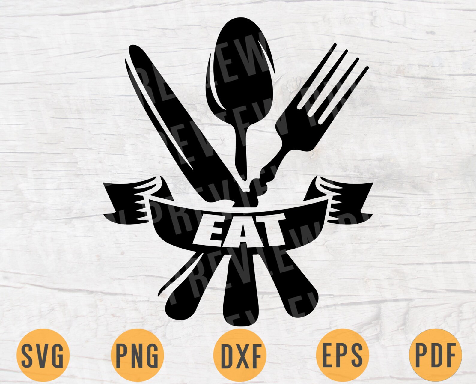 Eat Knife Fork Spoon SVG File Kitchen Quote Svg Cricut Cut | Etsy