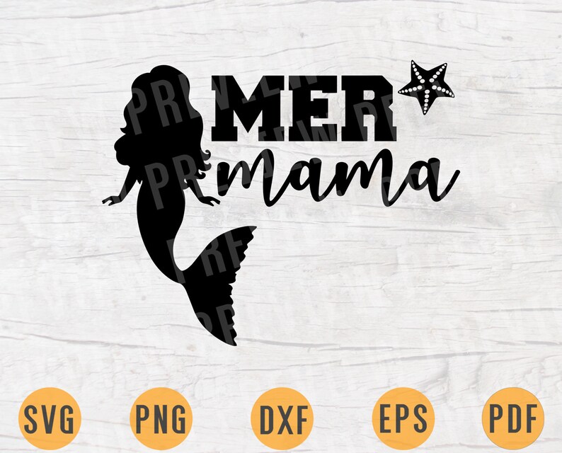Mer-mama SVG Cricut Cut Files Funny Mermaid INSTANT ...