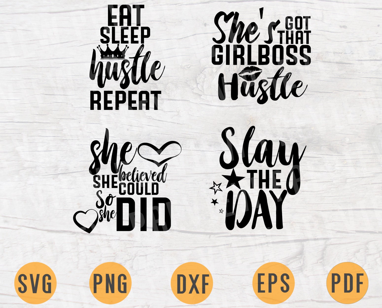 Download Boss Lady Svg Bundle Pack 4 Files For Cricut Vector Bundle Cut Etsy