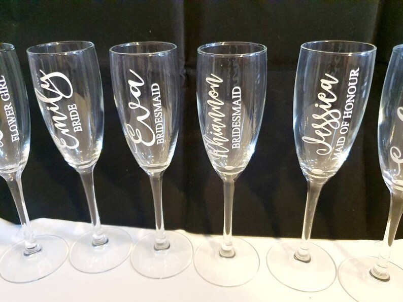 Vinyl Champagne Flutes Vinyl Transfers Vinyl Decals Vinyl Etsy Ireland
