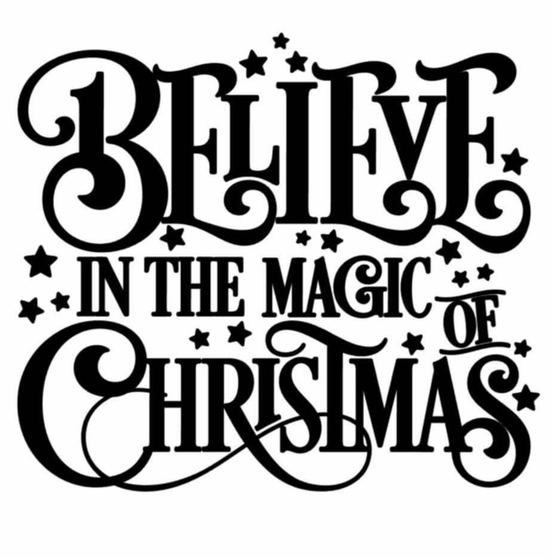 Christmas Vinyl Transfers, Xmas Vinyl Decals, Christmas Scene, Xmas