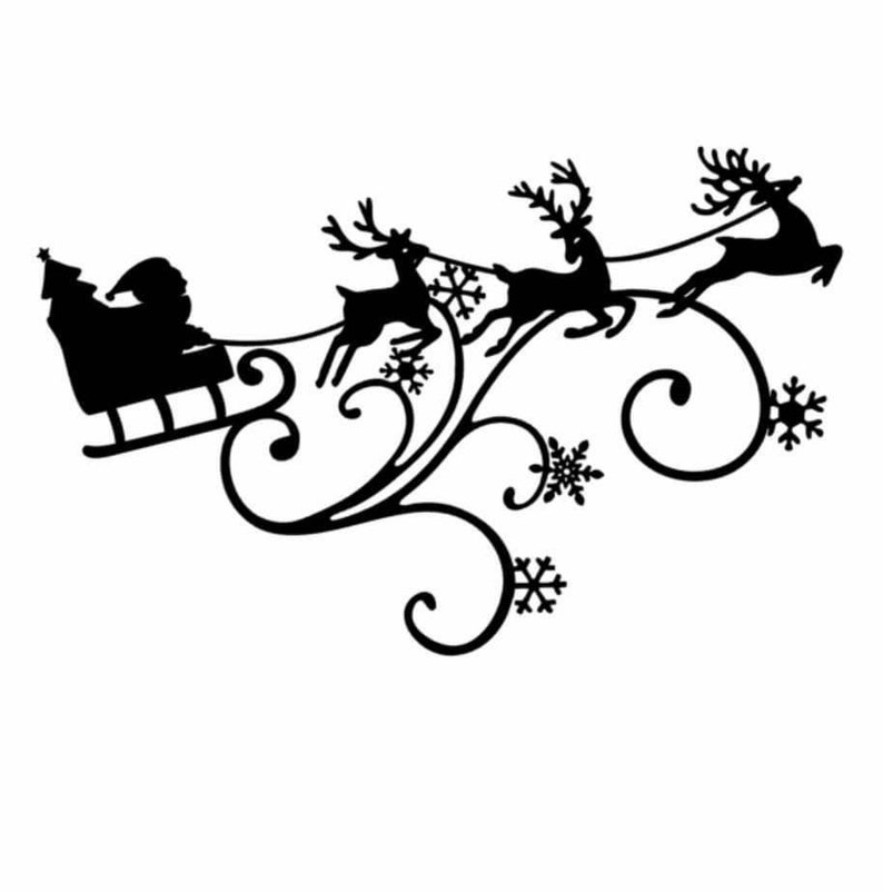 Christmas Vinyl Transfers Xmas Vinyl Decals Christmas Scene Etsy UK