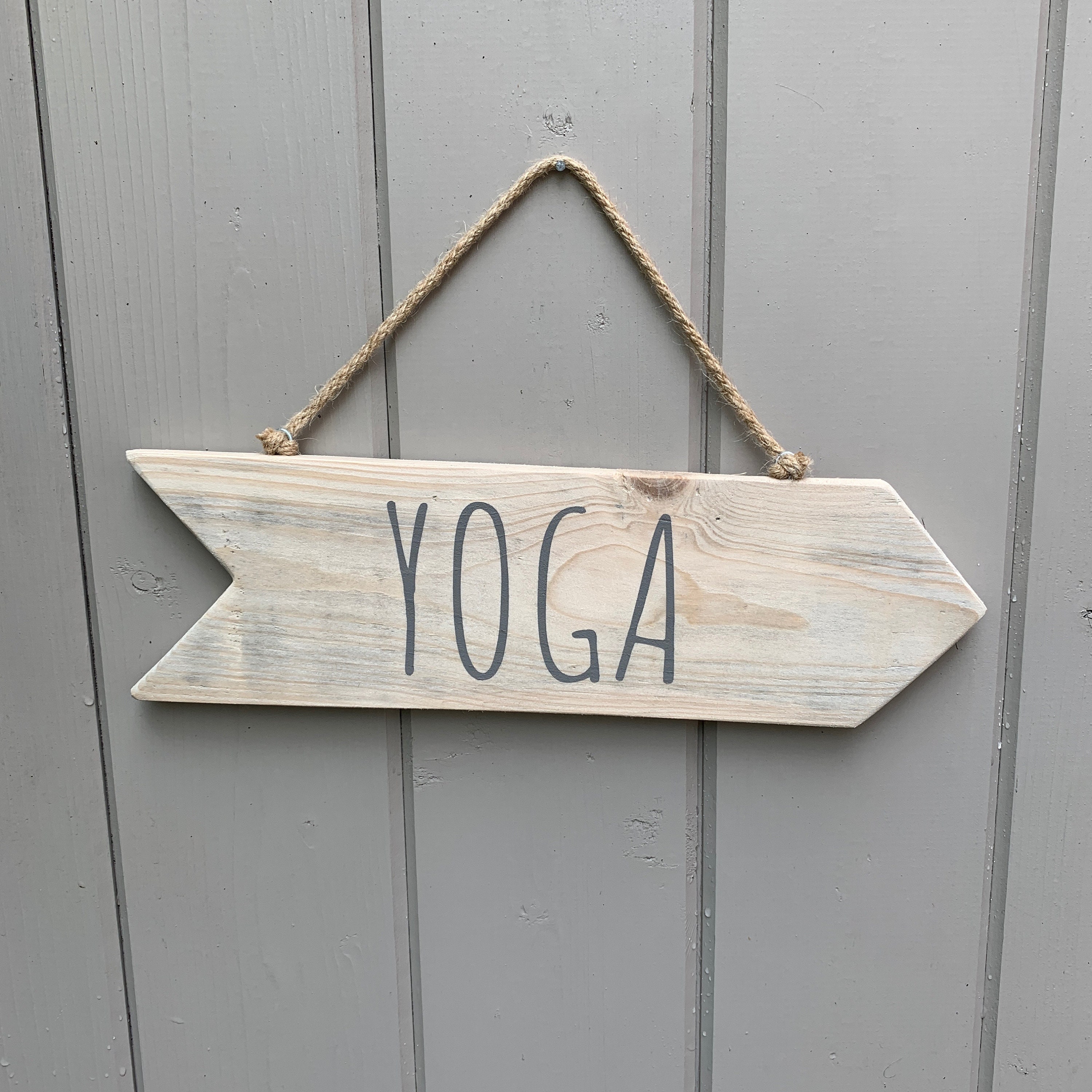 Yoga Sign Yoga Studio Sign Directional Arrow Sign Etsy