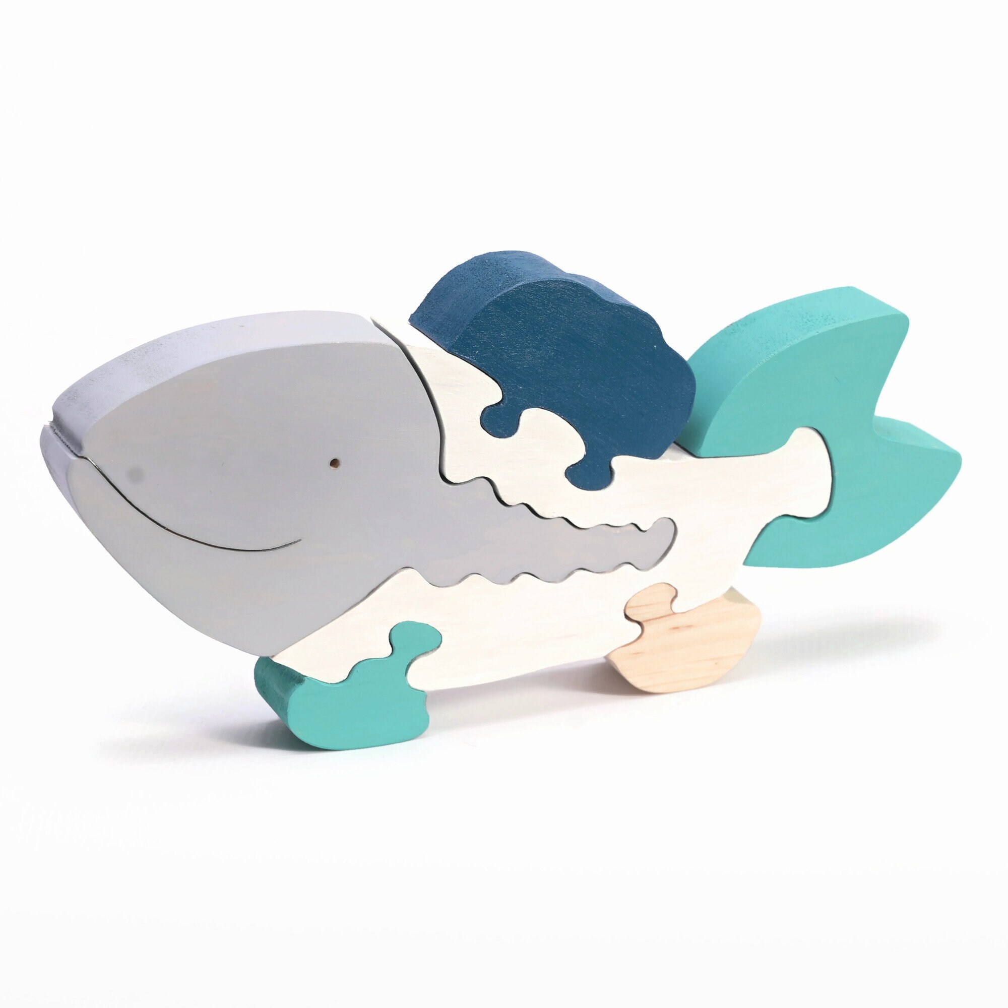 Sea Wooden Animals for Nursery Décor 3pcs Wooden Toy Set Etsy