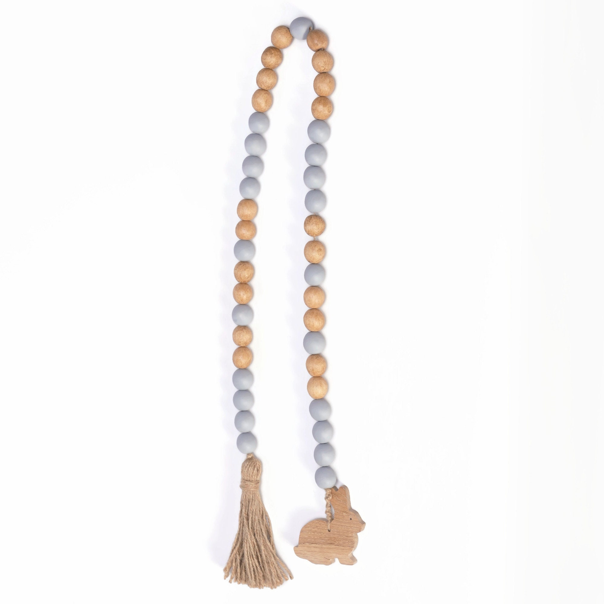 Grey Wooden Bead Garland Premium Beaded Garlands for Décor Etsy 日本