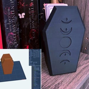 Segnalibro a forma di bara con fasi lunari - File di progettazione per la stampa 3D