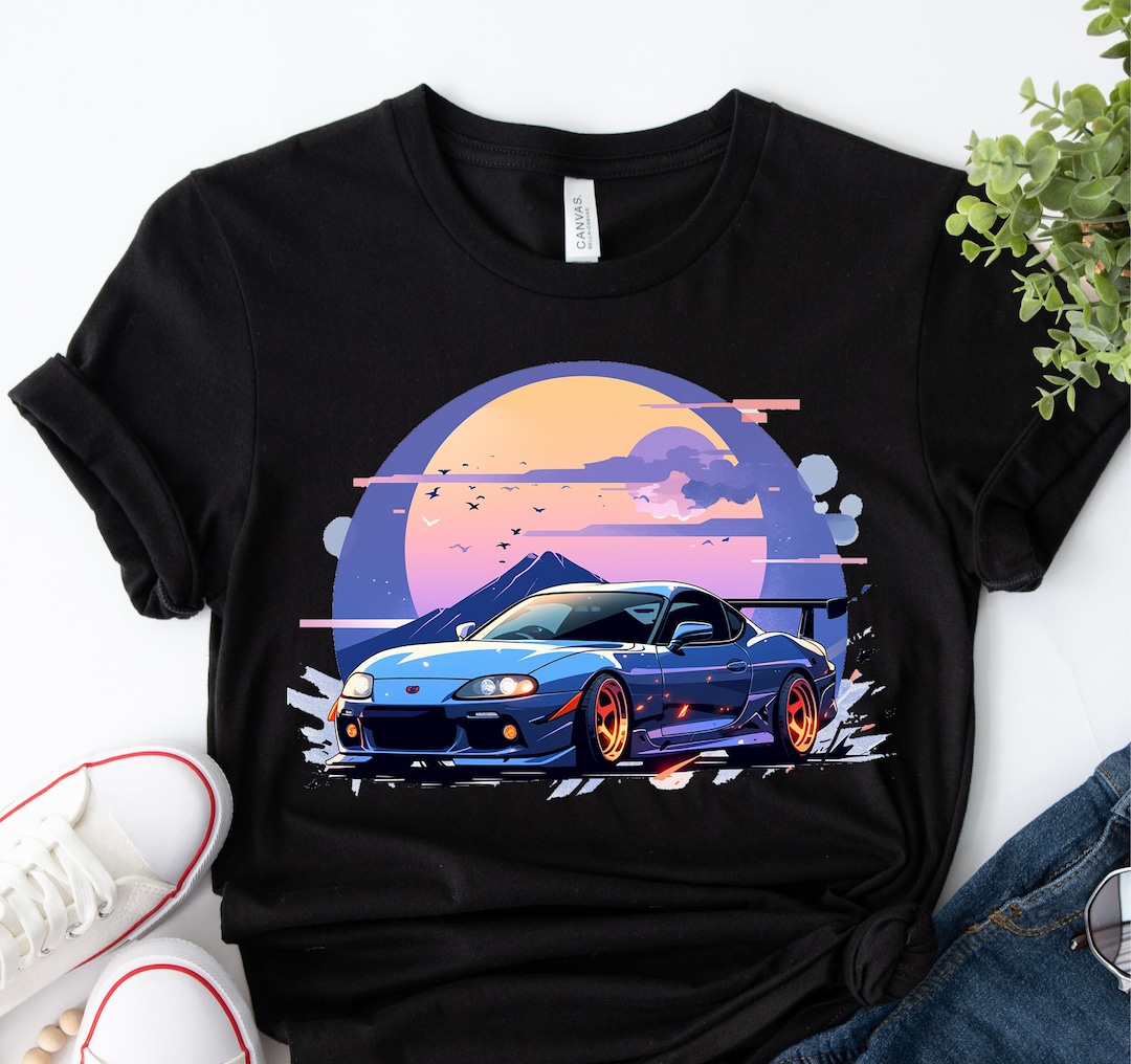 T-shirt Unisexe Toyota Supra MK4 2JZ Turbo - Design Fan Art JDM Et Drift