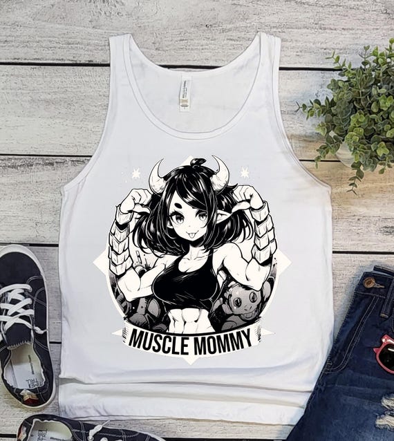 Anime Gym Shirt Muscle Mommy Cute Anime Girl Tank Top, Monster