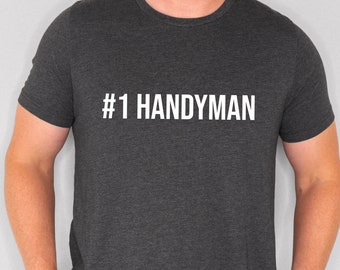 Camiseta de manitas número uno, regalo divertido para papá, esposo o abuelo, camiseta de manitas, regalo del Día del Padre para manitas.