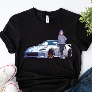 Anime Girl Nissan 370Z JDM Shirt, Anime Shirt, Nissan 370z Shirt, Jdm Fan Gift, Kawaii, Cute, Gift For Him, Anime Lover Gift, Car Lover