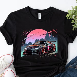 Camisa Toyota Supra, camisa Supra negra, camiseta Mk4, camiseta JDM, camisa de coche, regalo de tipo de coche, regalo para él, camisa amante del coche, Mk5 Supra, camiseta 2JZ