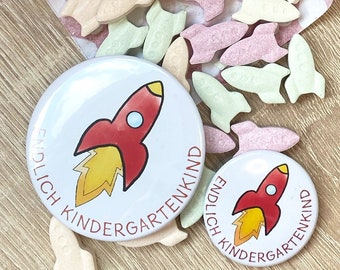 Finally preschooler red rocket button or dress clip