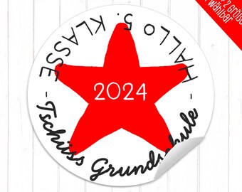 Bye elementary school - Hello 5th grade star STICKER - 9x colors & 2x sizes of your choice