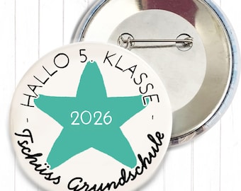 Goodbye Elementary School Button - 2026 - Hello 5th Grade | 8 Colors & Sizes of Your Choice