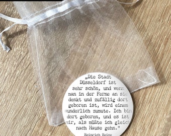 Heinrich Heine Düsseldorf quote as a pocket mirror