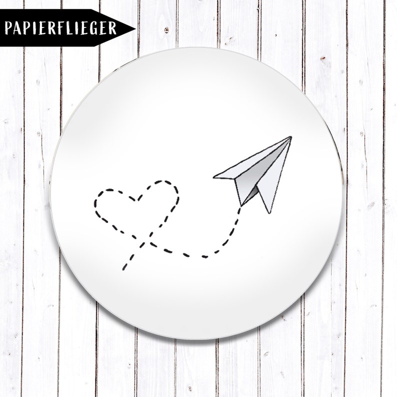 Paper airplane love magnet in 3 different sizes image 1