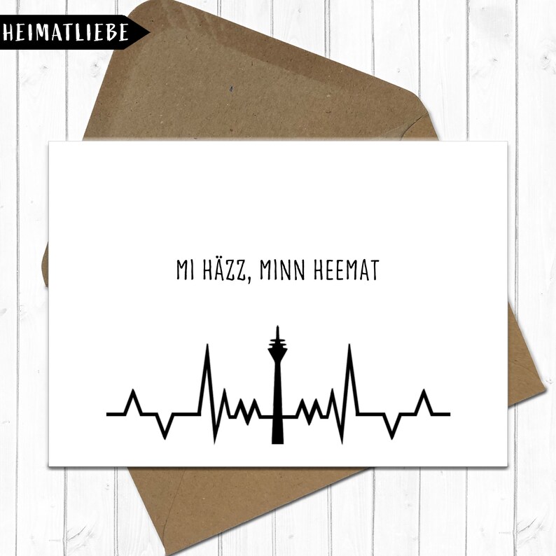 Mi Häzz minn Heemat card including envelope image 1