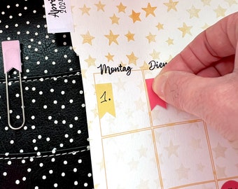 Sticker sheet banner for BUJO, calendar, planner in 2x color shades of your choice