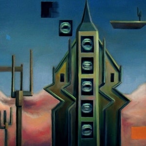 Original Oil Painting - &quot;Gateway Glitched&quot;