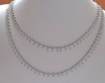 Mehrreihige Halskette aus Stahl