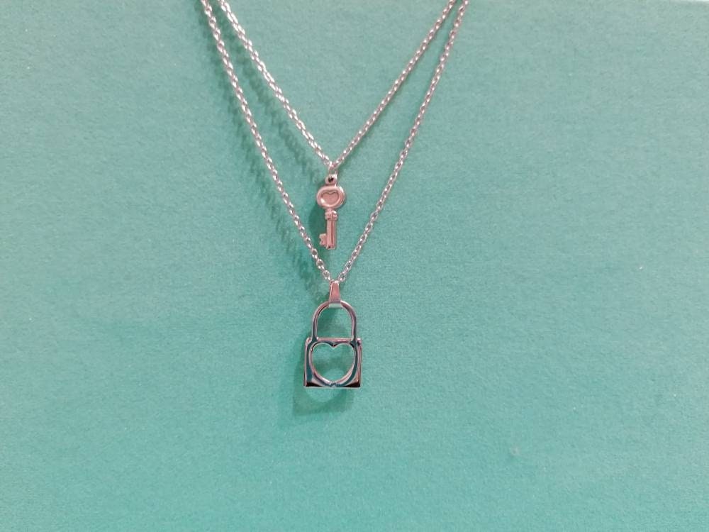 Collana con lucchetto Tiffany & Co. 1837 ciondolo in argento sterling 925 spe