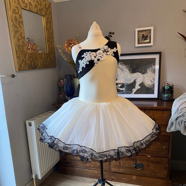 Cream Short Romantic Ballet Tutu, contemporary style Ballet Costume,  1950s style ballerina dress, Rock n Roll Dance dress, Jazz dance dress