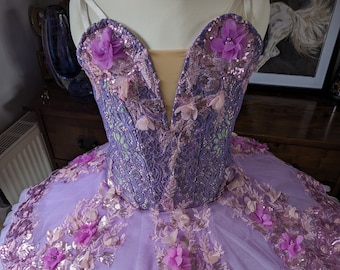 Purple Lace Ballet Tutu – Lilac Fairy, 10 Layer Tulle