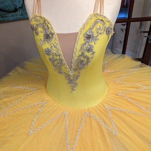Lemon Yellow Professional Ballet Tutu - Beauty and the Beast Inspired Costume or as a Canary Fairy Yellow Ballet costume