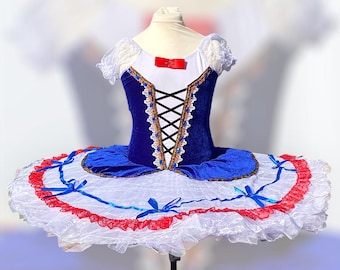 Flames of Paris Pancake Tutu, Red White Blue Ballet Costume