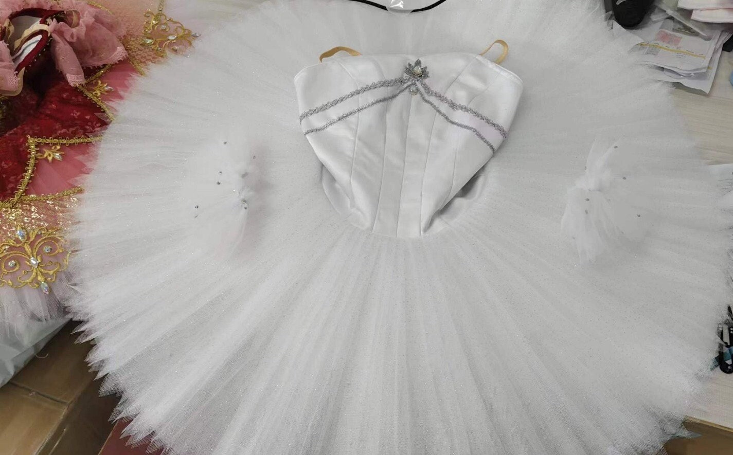 White Ballet Tutu, Silver Applique, La Bayadere Shades Costume - Etsy