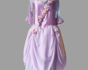 Waltz of the Flower Fairies Tutu, mauve Romantic tutu, Long ballet costume
