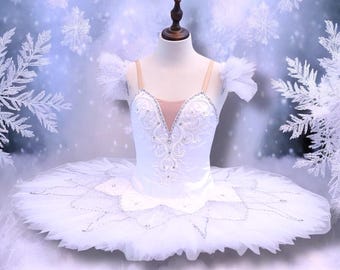 White Swan Lake Ballet Tutu, Professional Stage Costume